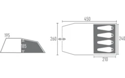 Tambu Suti TC 4 Personen Familien Tunnelzelt Navy Blau
