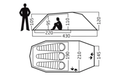 Nordisk Oppland 3 PU Trekkingzelt Für 3 Personen Dark Olive -Crespoy Geschaft 589723 4290999