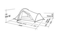 Robens Challenger 3XE Tunnelzelt Grün -Crespoy Geschaft 771890 5131130