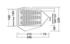 Robens Challenger 3XE Tunnelzelt Grün -Crespoy Geschaft 771893 5131136
