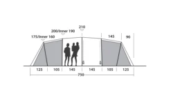 Easy Camp Huntsville Twin 800 Tunnelzelt Für 8 Personen -Crespoy Geschaft 782501 5172614