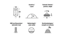 High Peak Kingfisher 2 Leichtgewichtiges Kuppelzelt 220 X 140 Cm -Crespoy Geschaft 809855 5283224